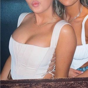 Worn twice corset top